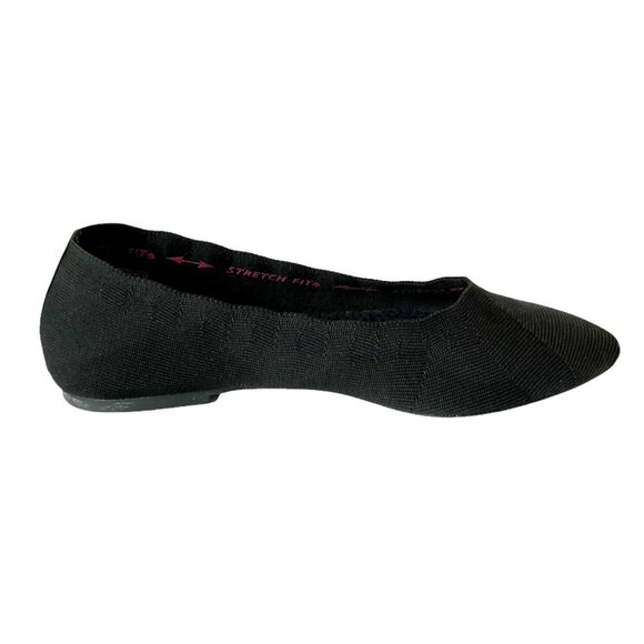 Skechers Cleo Bewitch Black Slip On Stretch Fit Memory Foam Ballet Flats Sz 7 - Picture 6 of 15